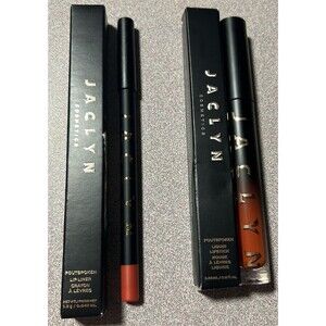 Jaclyn Cosmetics Poutspoken Liquid Lipstick No Rules+Crayon Lip Liner Makeup New
